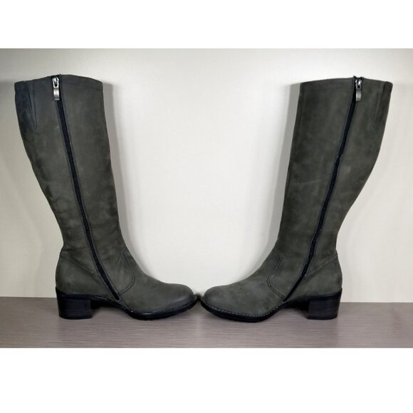 Paul Green Kendra Knee High Buckle Boot, Gray Nubuck, Womens Size 7 M - Picture 7 of 9